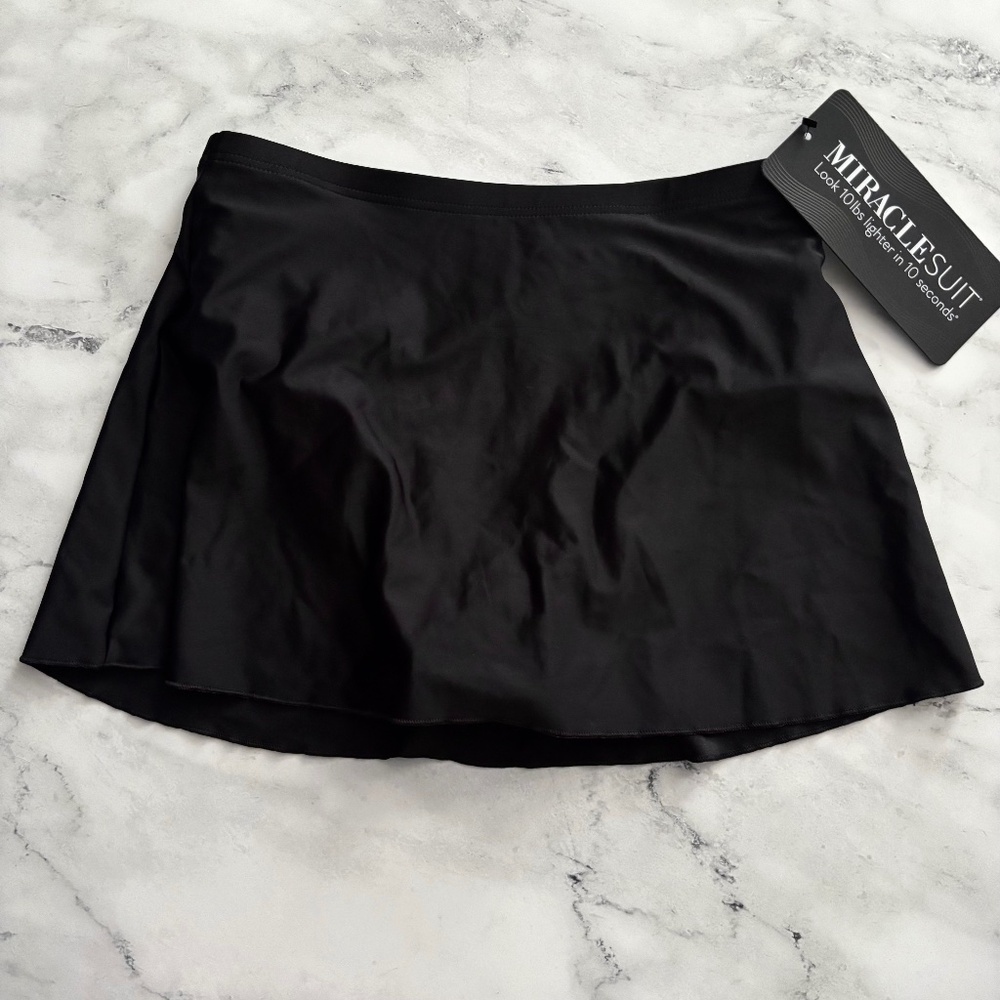 Miraclesuit Black Swim Skirt Bikini Bottom